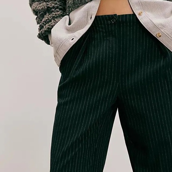 NWOT Free People Tyler Menswear Pinstripe Trouser Pants - Picture 5 of 15